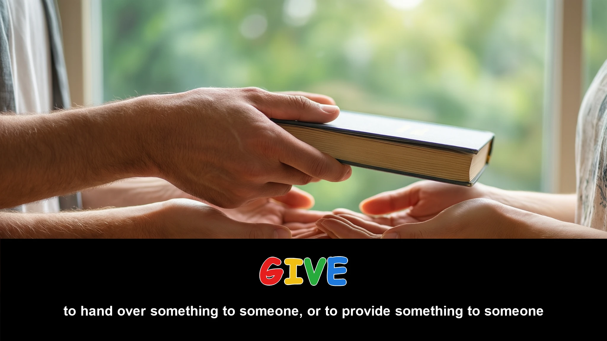 English Illustration for give